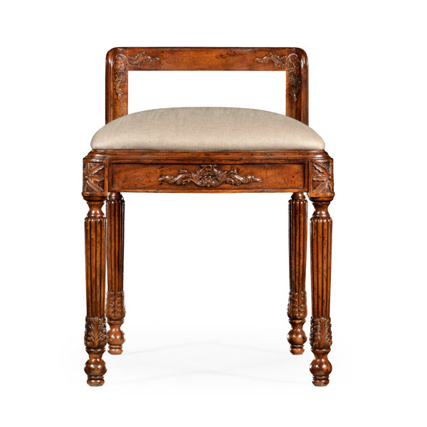 Jonathan Charles Fine Furniture Windsor Solid Wood Vanity Stool Wayfair